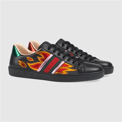 gucci ace flames.